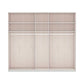 Brixton Oak Effect 5 Door Mirrored Wardrobe W250cm - Interior