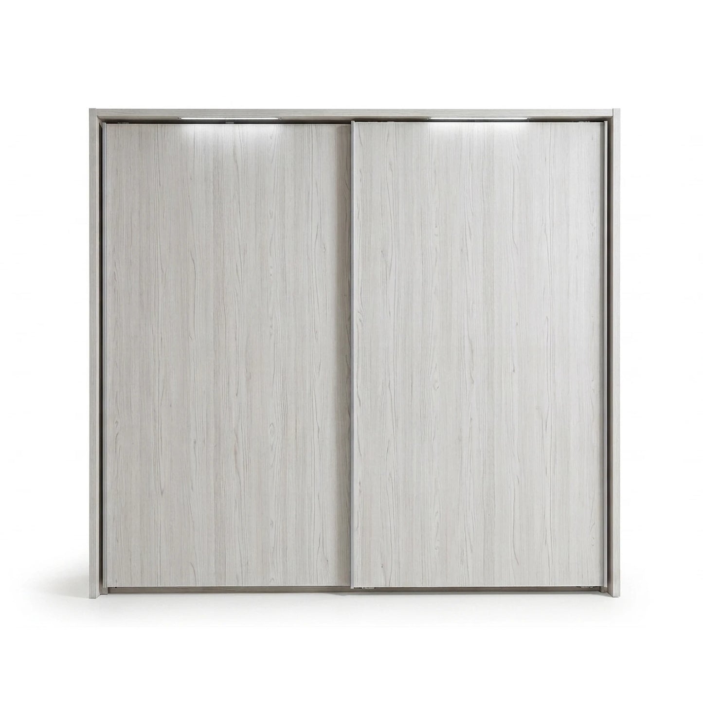 Wiemann Brixton Polar Larch Small 2 Door Sliding Wardrobe with Lights