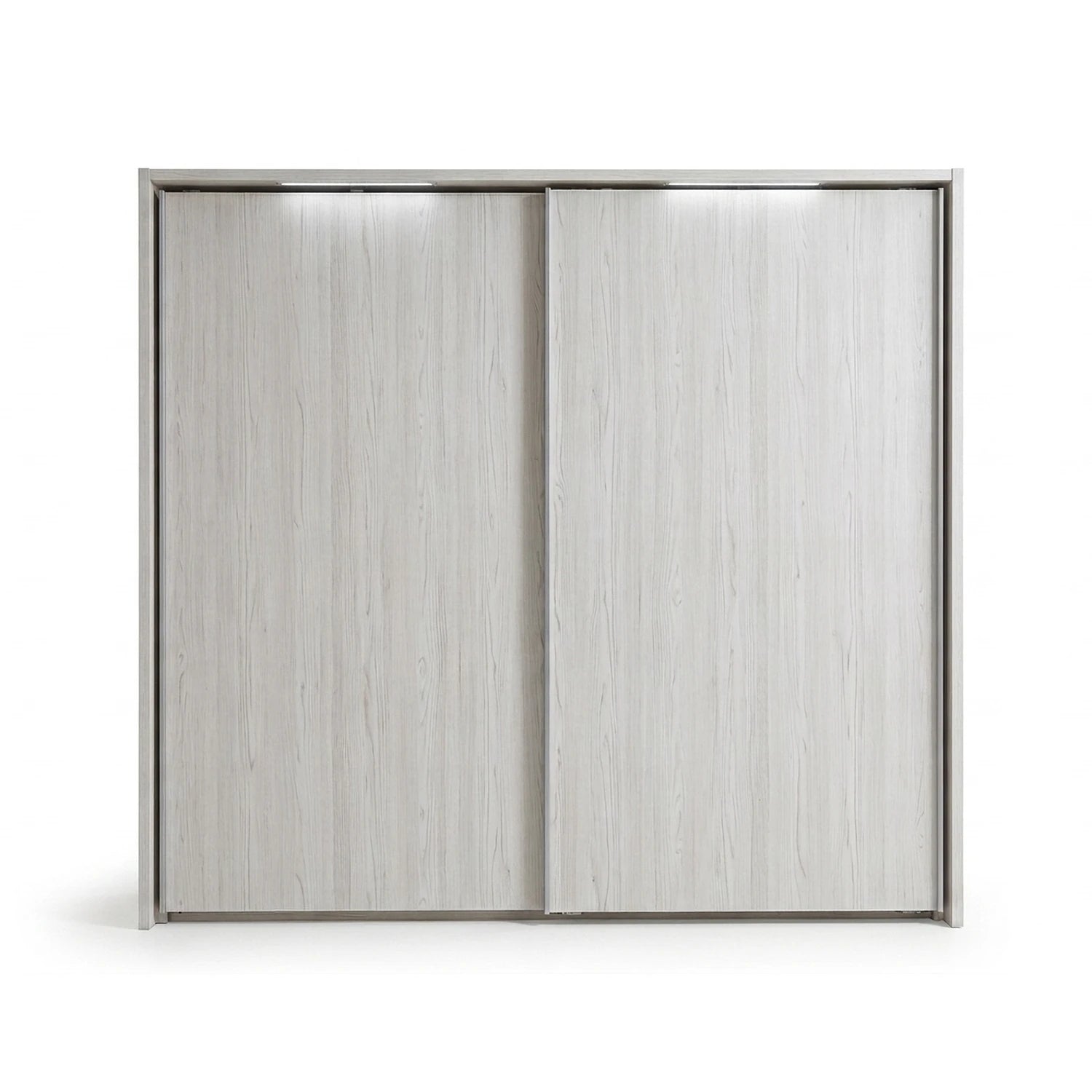 Wiemann Brixton Polar Larch Small 2 Door Sliding Wardrobe with Lights