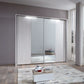 Wiemann Brixton Polar Larch 2 Door Sliding Wardrobe with Mirror Width 200cm  