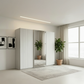 Wiemann Brixton Polar Larch 3 Door Sliding Wardrobe With Mirror - Width 25cm or 300cm