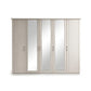 Wiemann Brixton 5 Door Wardrobe in Polar Larch and Mirror 