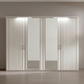 Wiemann Mainau 4 Door Hinged Wardrobe in Polar Larch Colour with Mirror 