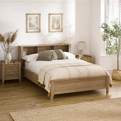 Sydney Brown 150cm Kingsize Bookcase Bed - Styled in a Bedroom