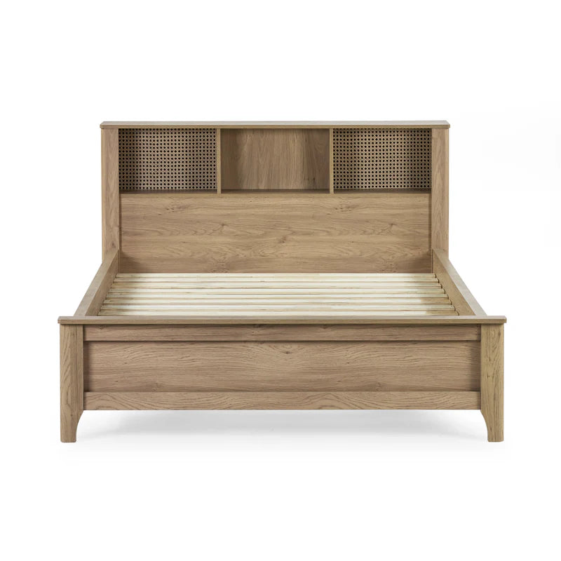 Sydney Brown 150cm Kingsize Bookcase Bed - Case Front view