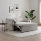 Burnley Natural Textured Weave Fabric Sofa Bed - Pendle Village Furniture