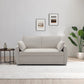 Burnley Natural Textured Weave Fabric Sofa Bed - Pendle Village Furniture