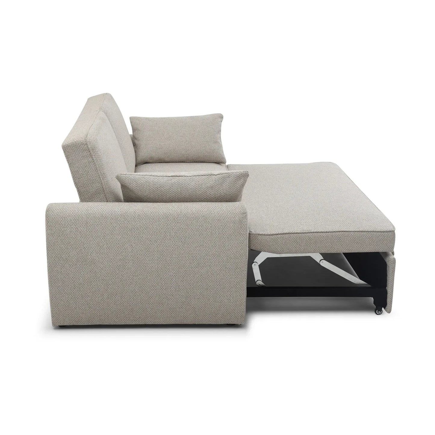 Burnley Natural Textured Weave Fabric Sofa Bed - Pendle Village Furniture
