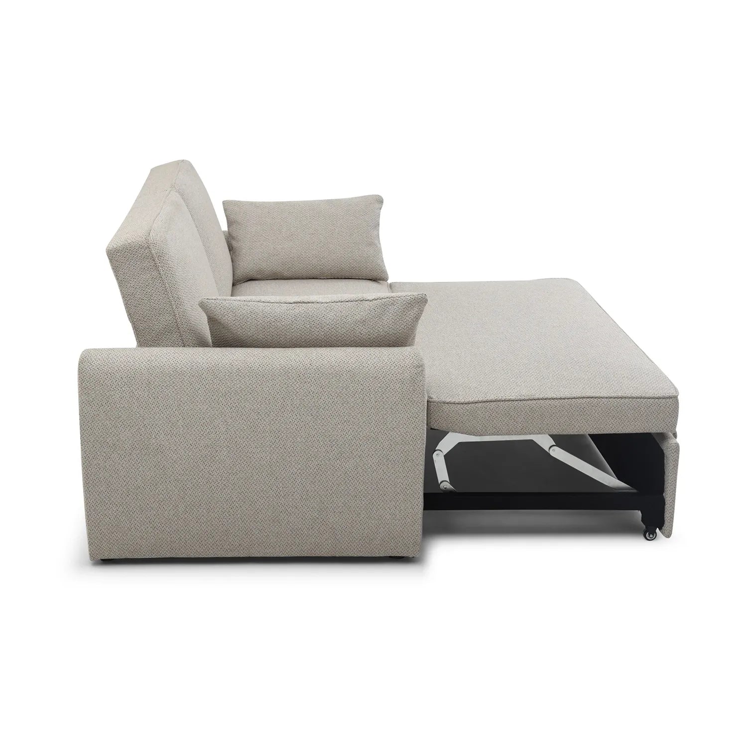 Burnley Natural Textured Weave Fabric Sofa Bed - Pendle Village Furniture