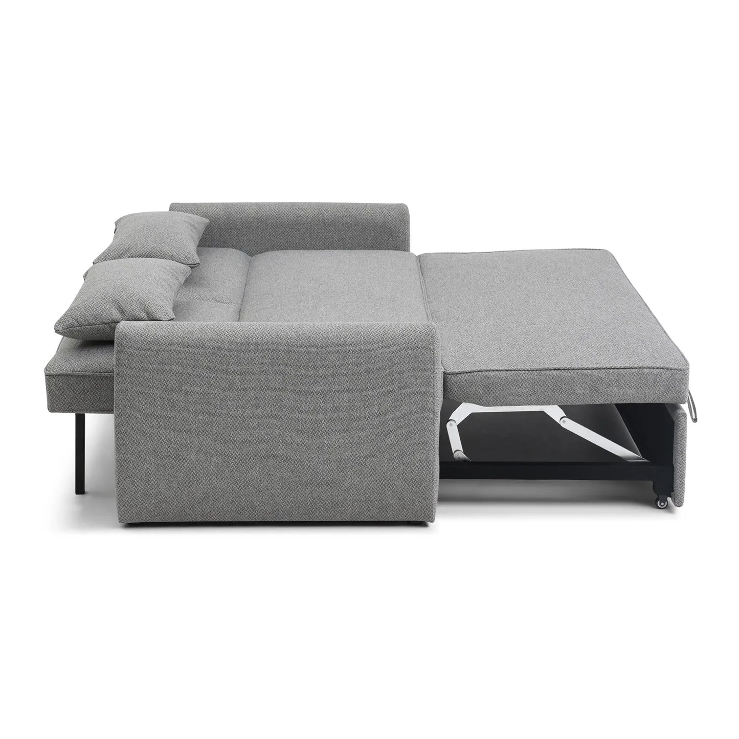 Burnley Grey Textured Weave Fabric Sofa Bed - Pendle Village Furniture