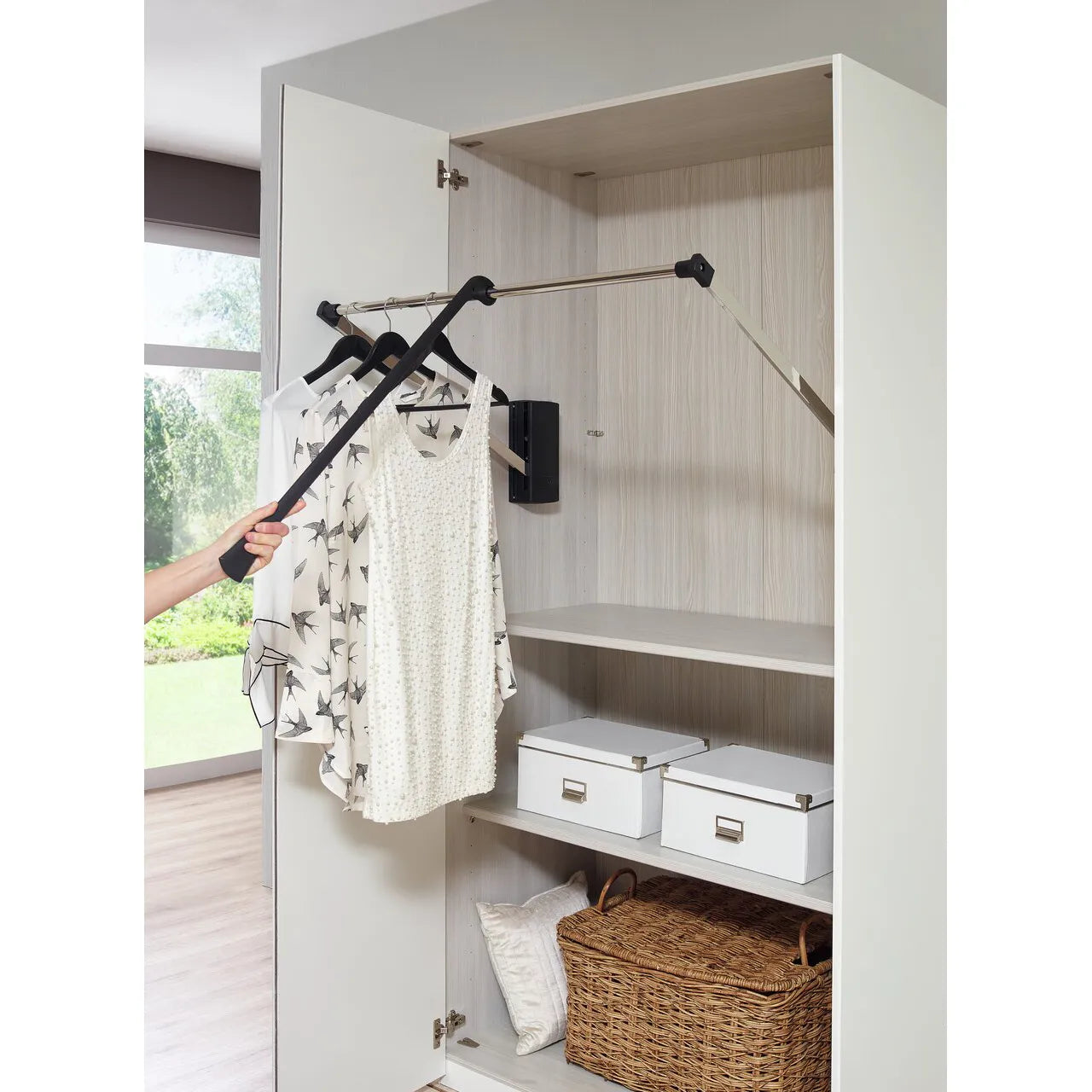 Clothes Lift Orange Plus - Styled in a Living Room