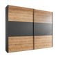 Corfu Bianco Oak & Graphite Sliding Door Wardrobe