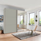 Styled in a Room Modern Wiemann Corfu Pebble Grey and Mirror Sliding Door Wardrobe