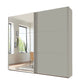 Modern Wiemann Corfu Pebble Grey and Left Door Mirror Sliding Door Wardrobe