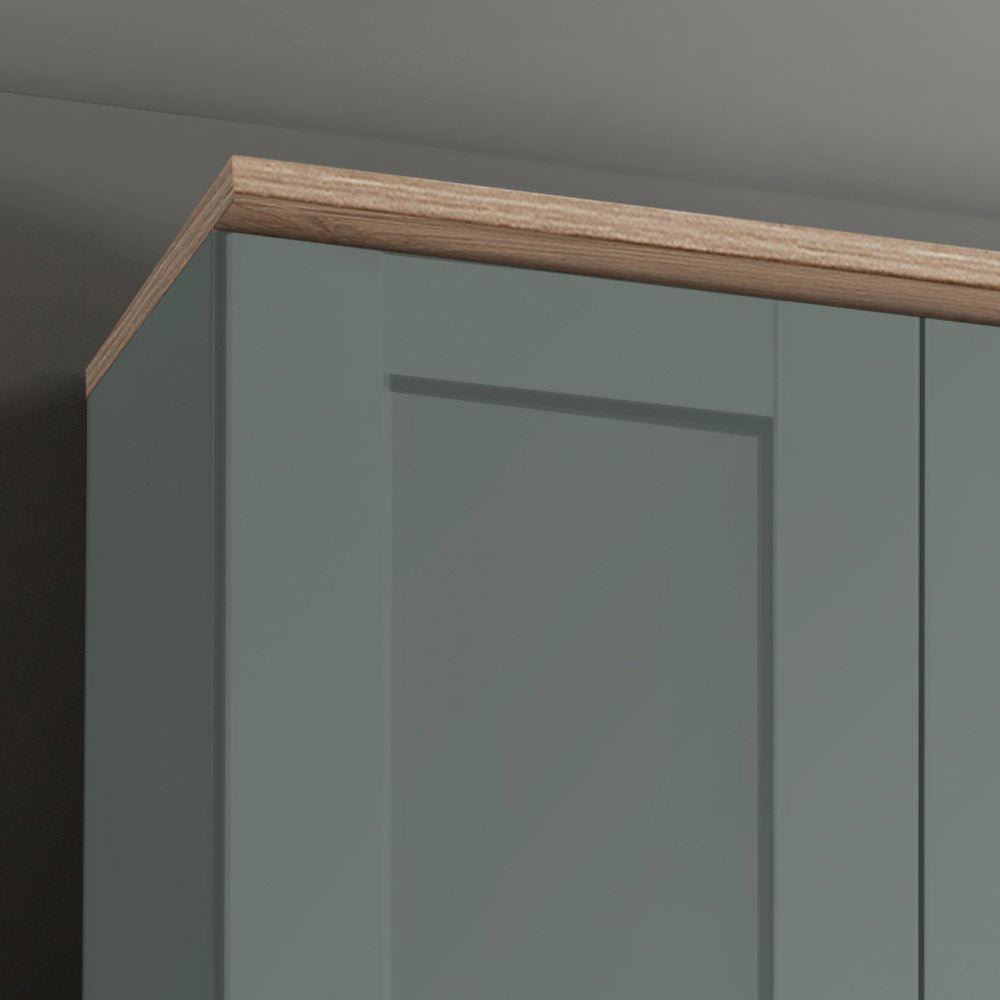 Kempton Sage Green 4 Door Hinged Wardrobe 