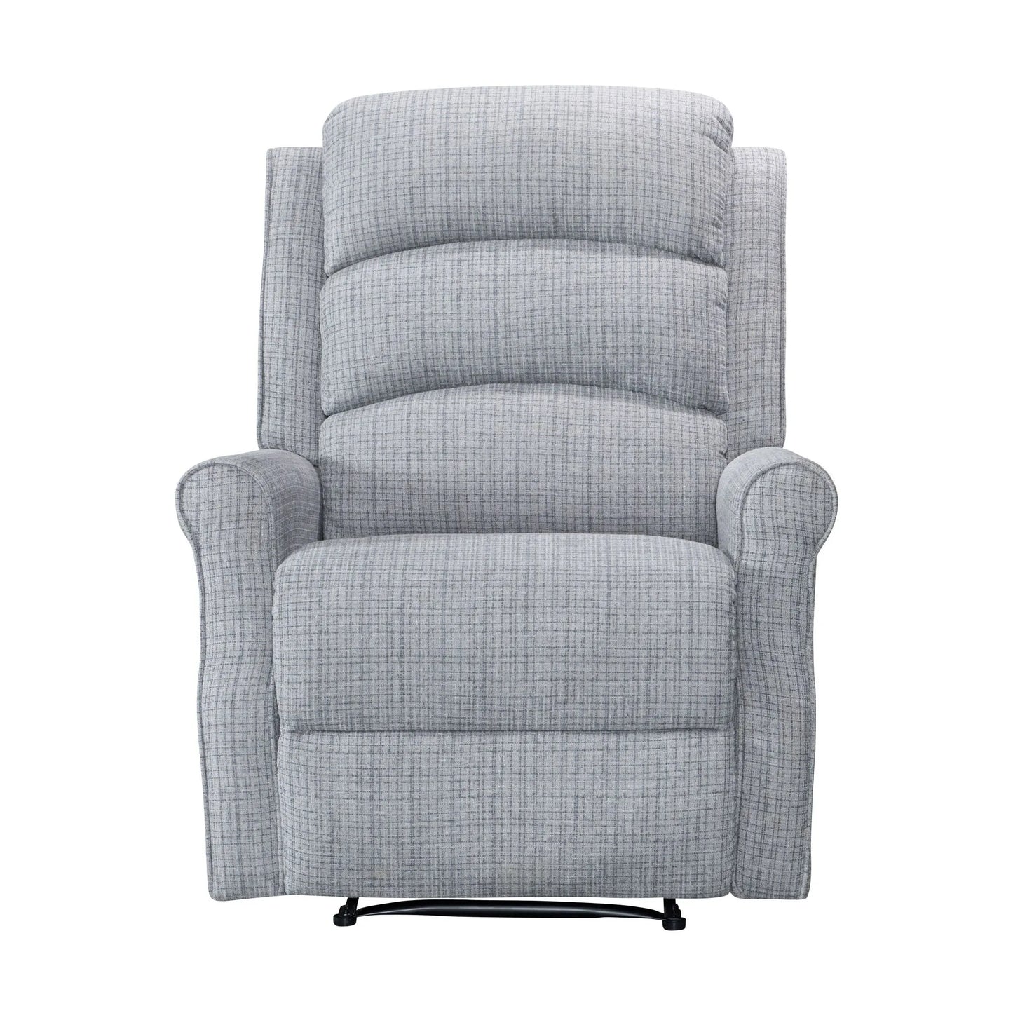 Daxter Grey Chenille Manual Recliner Armchair - Pendle Village Furniture