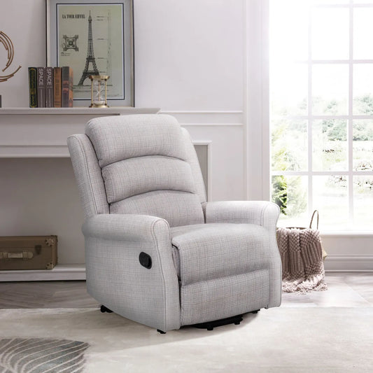Daxter Natural Chenille Manual Recliner Armchair - Pendle Village Furniture