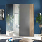 Dorset Grey Sliding 2 Door Mirrored Wardrobe 170cm