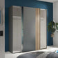 Dorset Grey Sliding 2 Door Mirrored Wardrobe 170cm