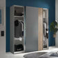 Dorset Grey Sliding 2 Door Mirrored Wardrobe 170cm