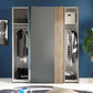 Dorset Grey Sliding 2 Door Mirrored Wardrobe 170cm