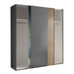 Dorset Grey Sliding 2 Door Mirrored Wardrobe 170cm