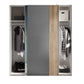 Dorset Grey Sliding 2 Door Mirrored Wardrobe 170cm