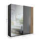 Dorset Grey Sliding 2 Door Mirrored Wardrobe 170cm