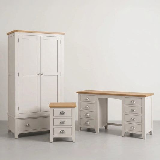 Emily 2 Door Wardrobe, 3 Drawer Bedside & Dressing Table