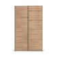Wooden wardrobe with sliding doors on a white background Width 137cm