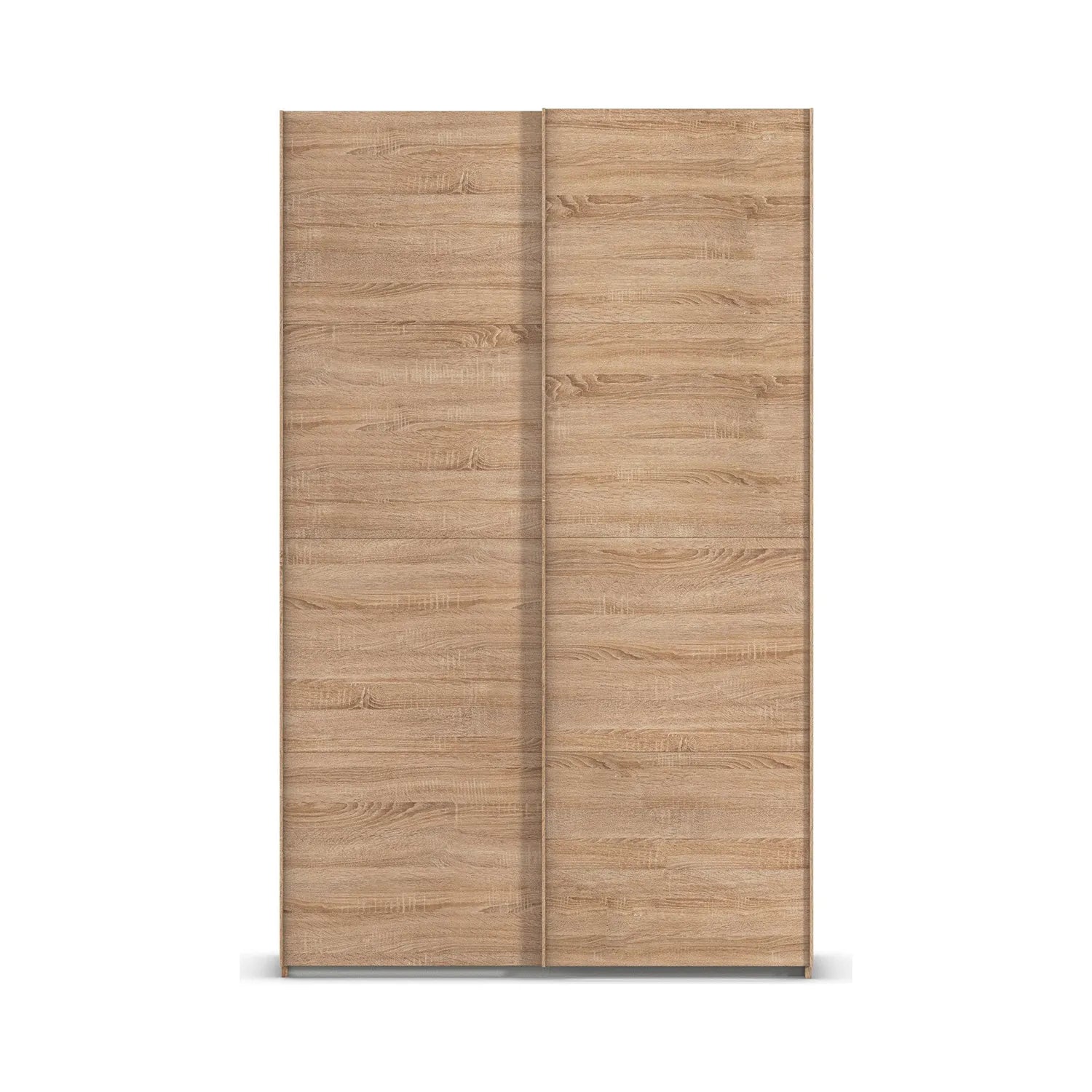 Wooden wardrobe with sliding doors on a white background Width 137cm