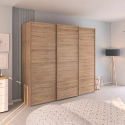 Rauch Eve Sonoma Oak 3 Door Sliding Wardrobe Width 242cm