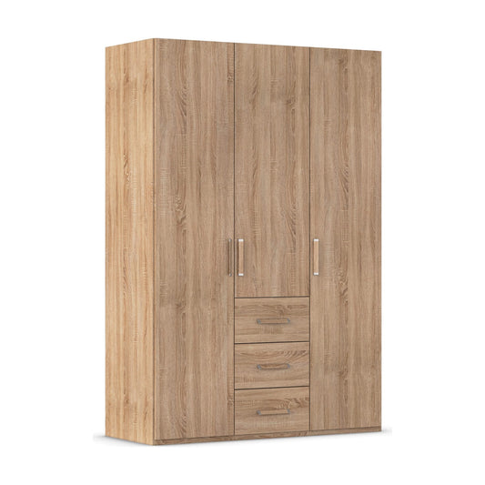Rauch Eve Sonoma Oak 3 Door 3 Drawer Wardrobe