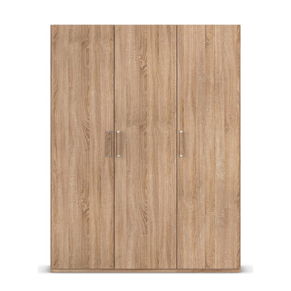 Without Mirror 3 Door Sonoma Oak hinged Wardrobe