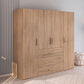 Rauch Eve Sonoma Oak 4 Door 3 Drawer Wardrobe in bedroom
