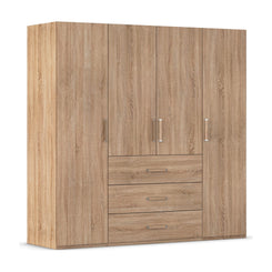 Rauch Eve Sonoma Oak 4 Door 3 Drawer Wardrobe