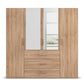 With Mirror 4 Door 3 Drawer Sonoma Oak Wardrobe