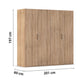 Rauch Eve Sonoma Oak 4 Door hinged Wardrobe Height 197 cm