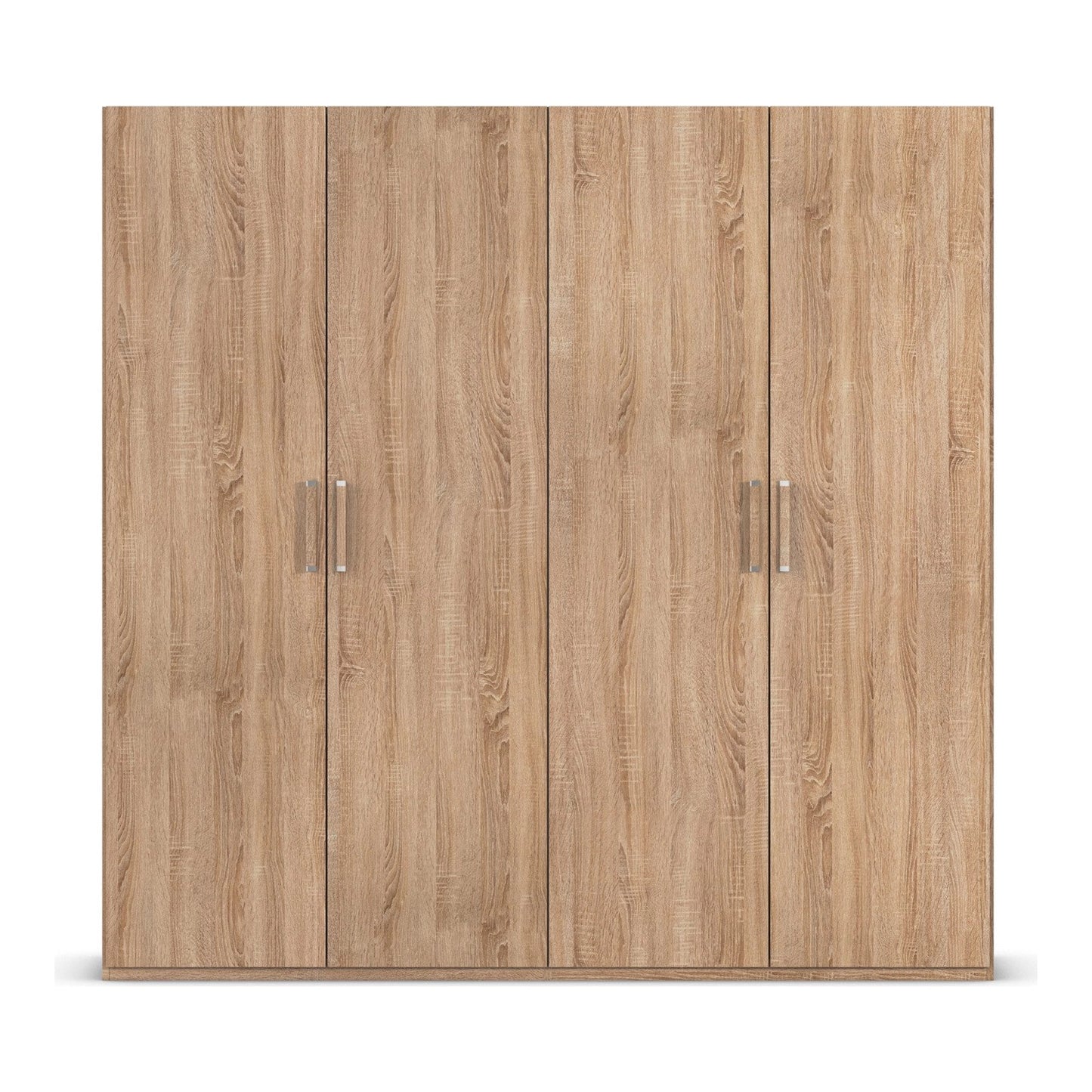 Without Mirror 4 Door Sonoma Oak hinged Wardrobe