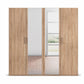 With Mirror 4 Door Sonoma Oak hinged Wardrobe