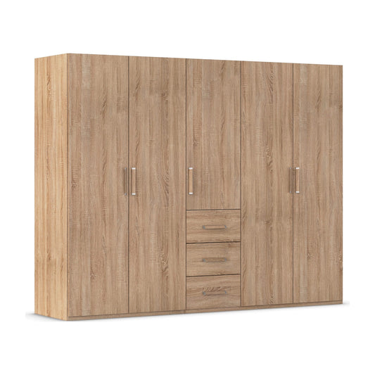 Rauch Eve Sonoma Oak 5 Door 3 Drawer Wardrobe