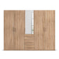 With Mirror 5 Door 3 Drawer Sonoma Oak wardrobe