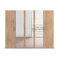 With Mirror 5 Door Sonoma Oak hinged Wardrobe
