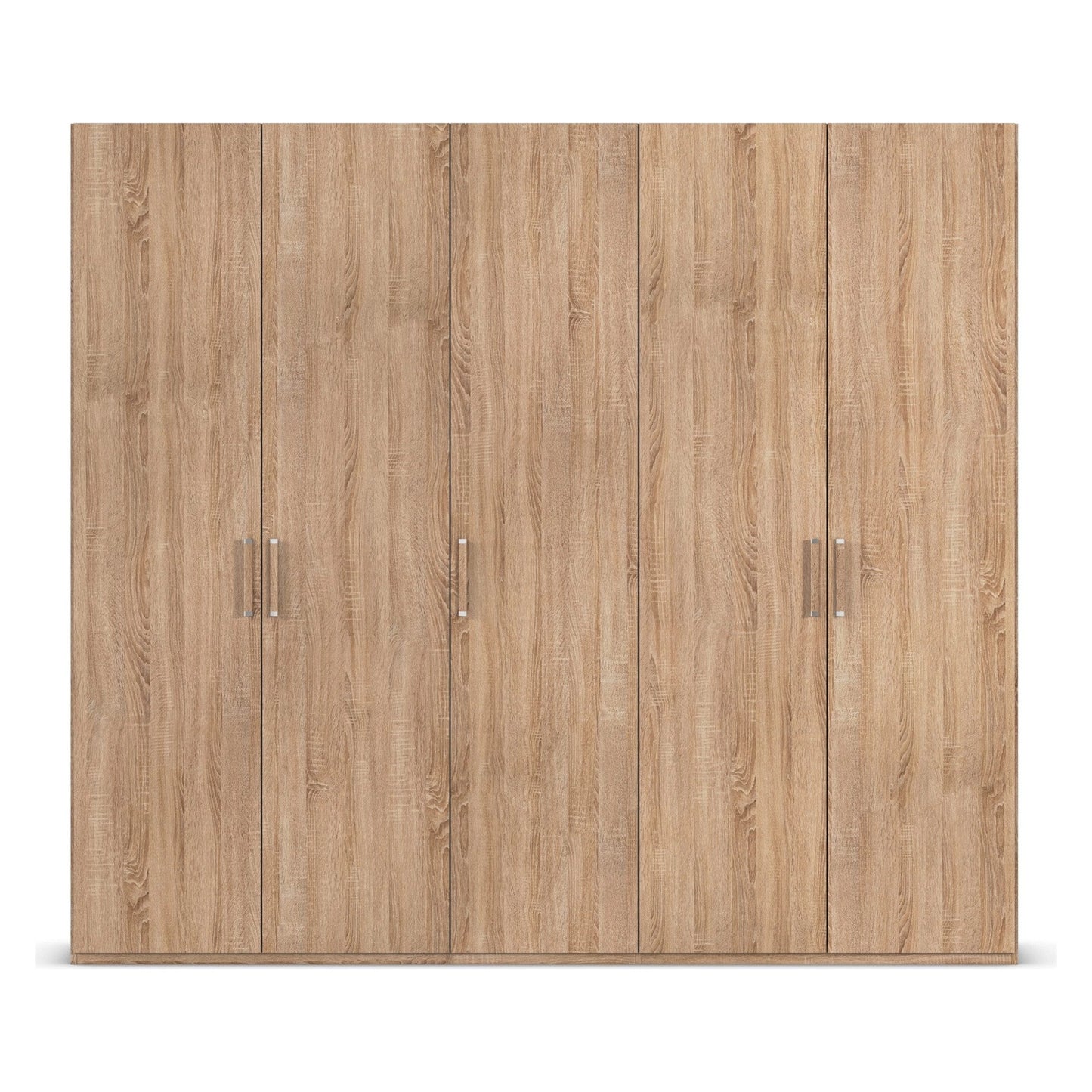 Without Mirror 5 Door Sonoma Oak hinged Wardrobe