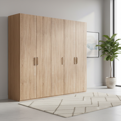 Eve Sonoma Oak 5 door Hinged Wardrobe