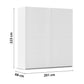200cm wide Rauch Eve White Decor Compact 2 Door Sliding Wardrobe