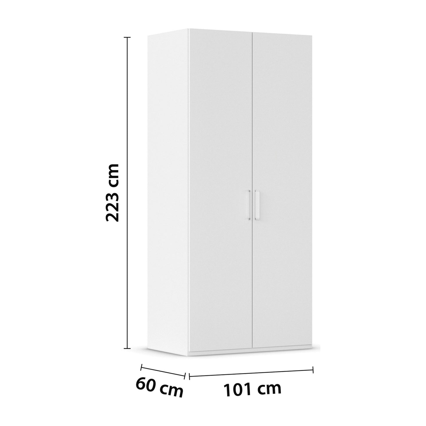 Rauch Eve White 2 Door hinged Wardrobe Height 223 cm