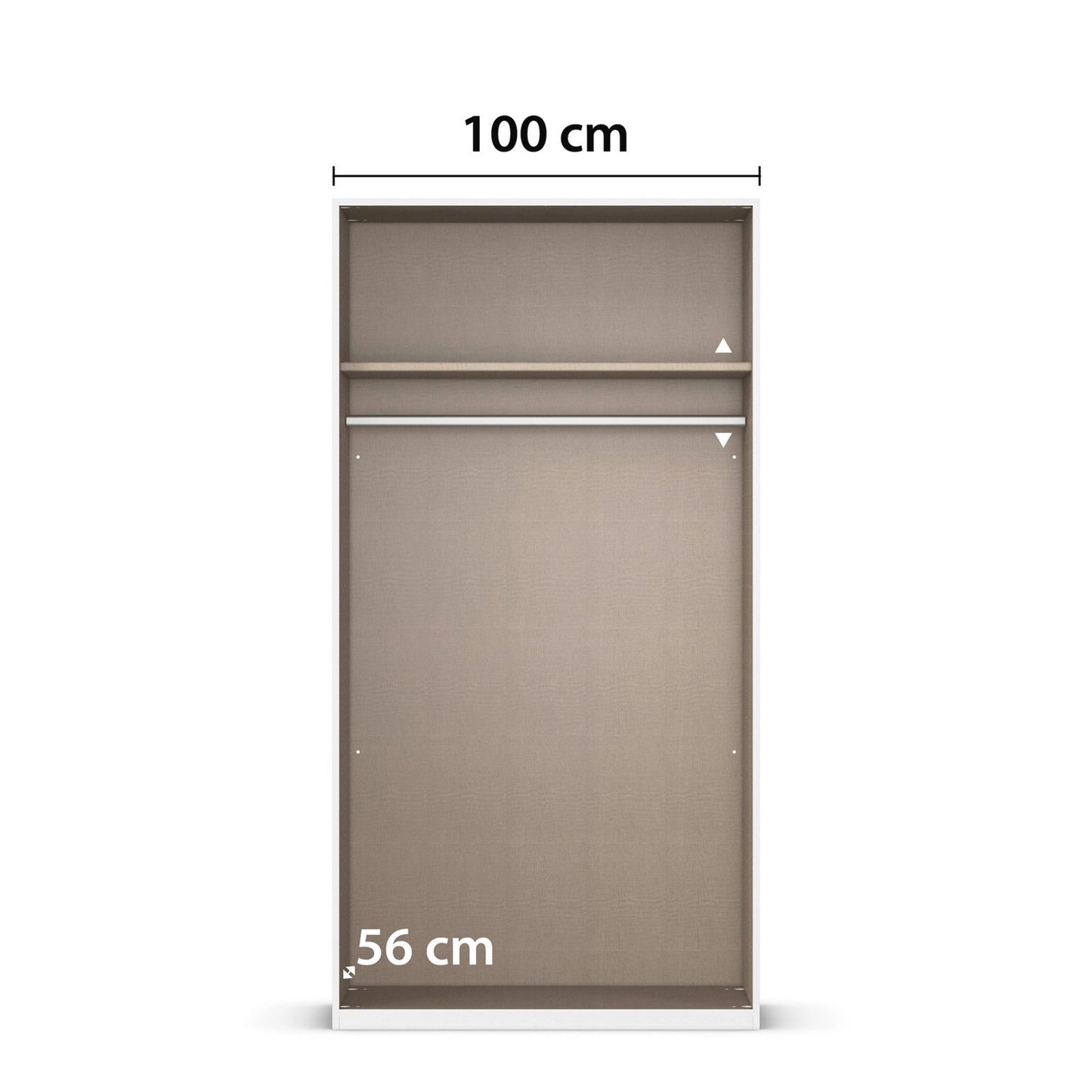 Clothing wardrobe with measurements 