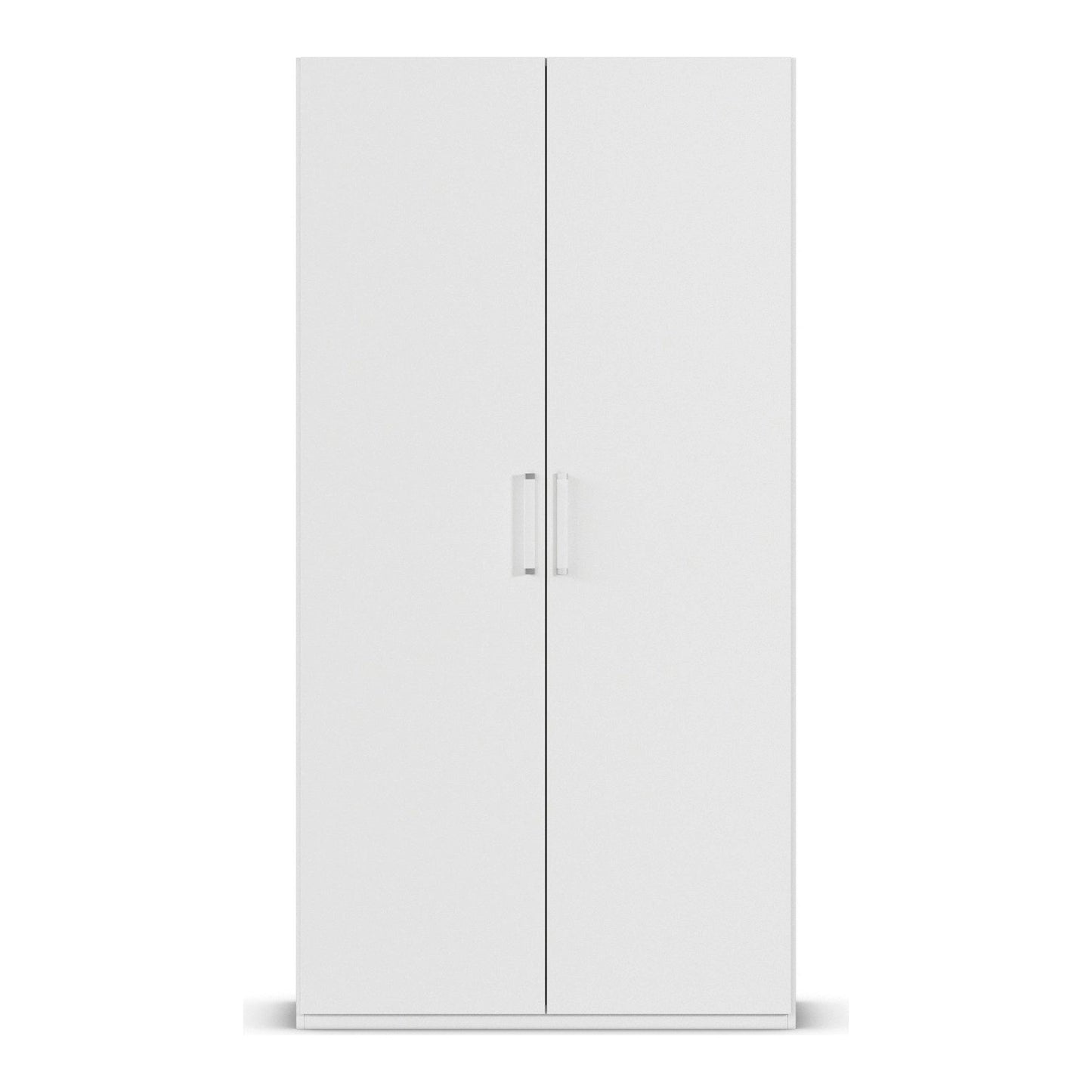 Without Mirror Small White hinged Wardrobe