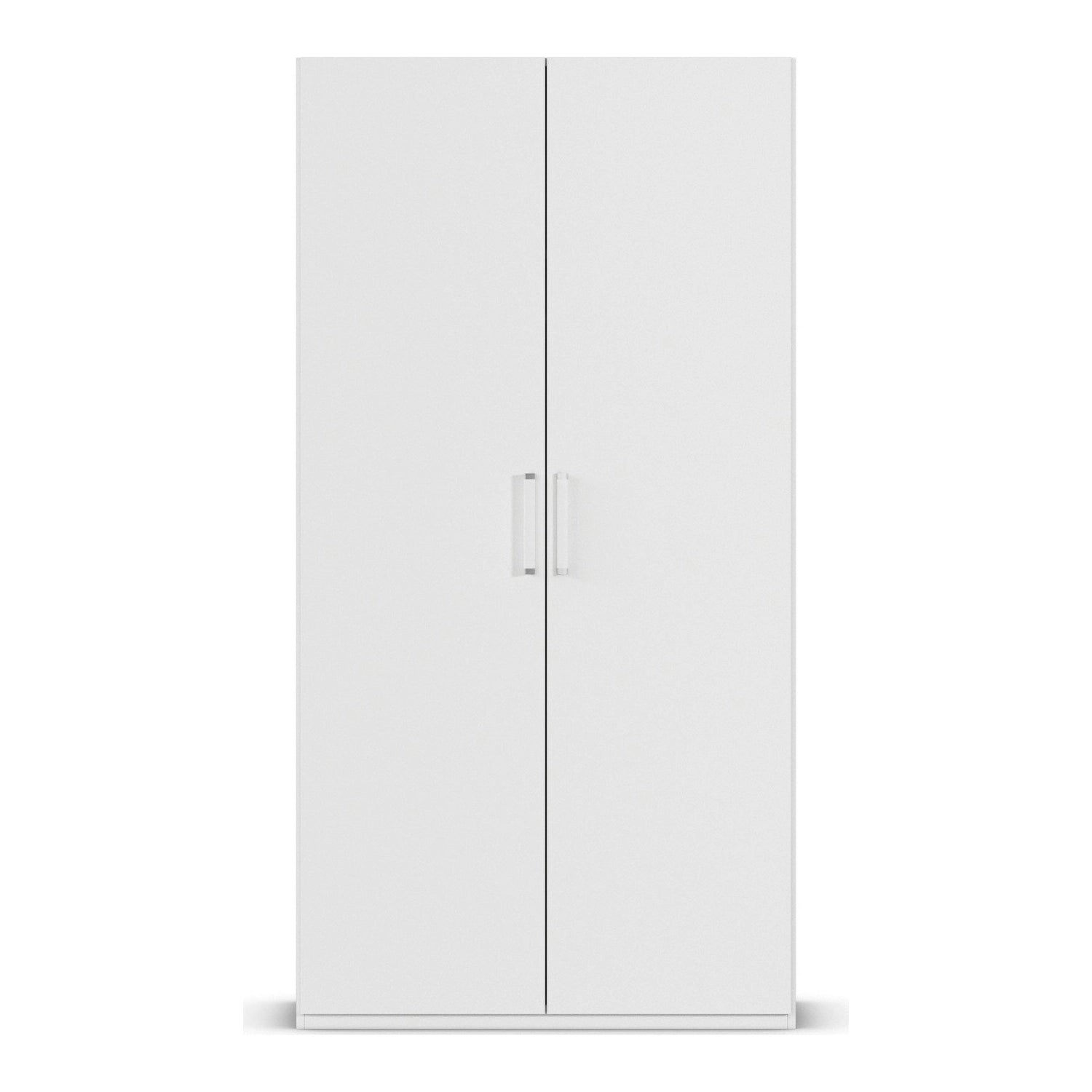 Without Mirror Small White hinged Wardrobe